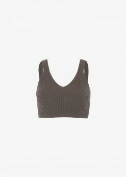 The Frankie Shop CLOTHING Athena Knit Bralette - Carafe