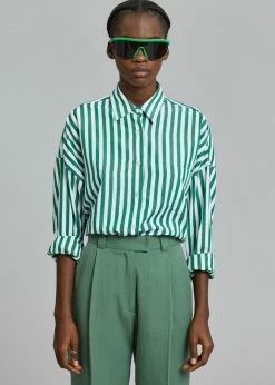 The Frankie Shop CLOTHING Atreides Pleated Pants - Forest Green