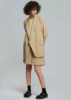 Mellor Aya Belted Suit Shorts - True Tan