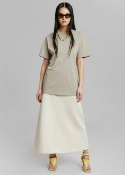 The Frankie Shop CLOTHING Azaro Tee - Beige