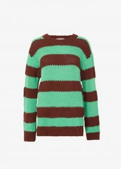 Promo π Le Smoking CLOTHING Banks Sweater - Brown/Green π― 15 Le Smoking CLOTHING Banks Sweater - Brown/Green