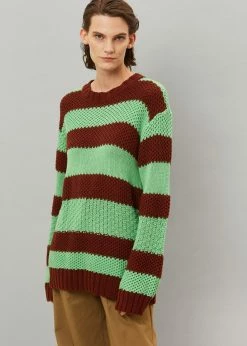 Promo π Le Smoking CLOTHING Banks Sweater - Brown/Green π― 10 Le Smoking CLOTHING Banks Sweater - Brown/Green