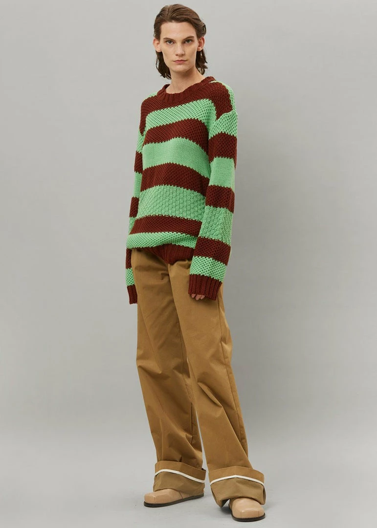 Promo π Le Smoking CLOTHING Banks Sweater - Brown/Green π― 2 Le Smoking CLOTHING Banks Sweater - Brown/Green