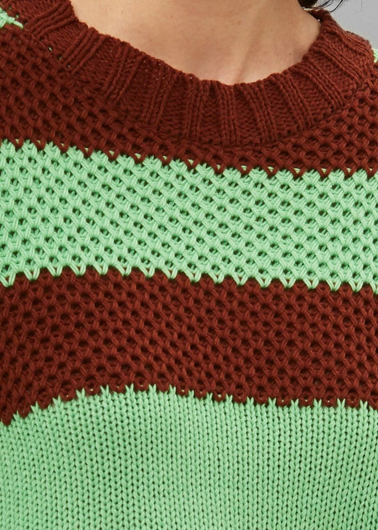 Promo π Le Smoking CLOTHING Banks Sweater - Brown/Green π― 4 Le Smoking CLOTHING Banks Sweater - Brown/Green