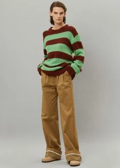 Promo π Le Smoking CLOTHING Banks Sweater - Brown/Green π― 12 Le Smoking CLOTHING Banks Sweater - Brown/Green