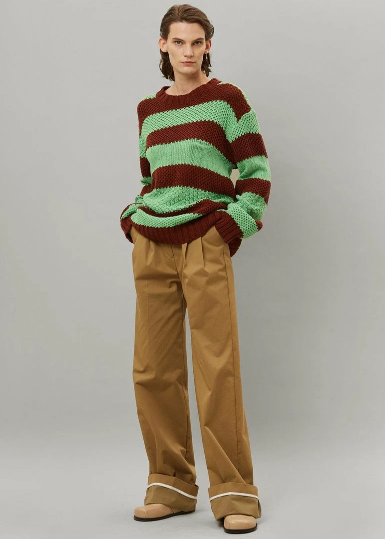 Promo π Le Smoking CLOTHING Banks Sweater - Brown/Green π― 5 Le Smoking CLOTHING Banks Sweater - Brown/Green