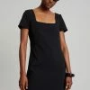 The Frankie Shop Bardot Mini Dress - Black CLOTHING