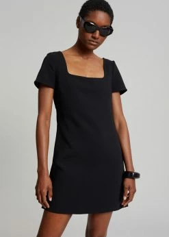 The Frankie Shop Bardot Mini Dress - Black CLOTHING