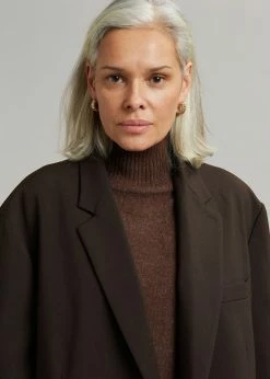 The Frankie Shop Bea Blazer - Dark Espresso CLOTHING