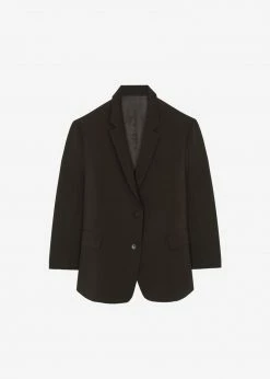 The Frankie Shop Bea Blazer - Dark Espresso CLOTHING