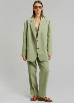 Coupon π The Frankie Shop Bea Blazer - Sage CLOTHING π 12 The Frankie Shop Bea Blazer - Sage CLOTHING