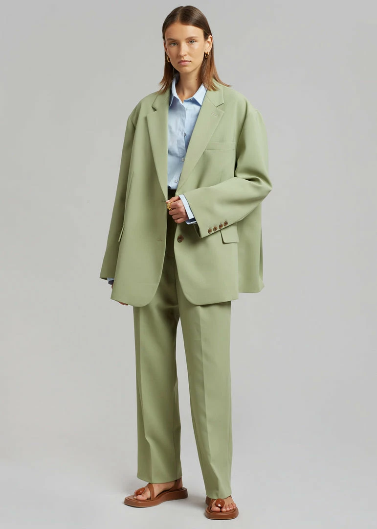 Coupon π The Frankie Shop Bea Blazer - Sage CLOTHING π 2 The Frankie Shop Bea Blazer - Sage CLOTHING