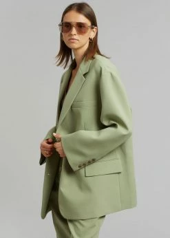 The Frankie Shop Bea Blazer - Sage CLOTHING