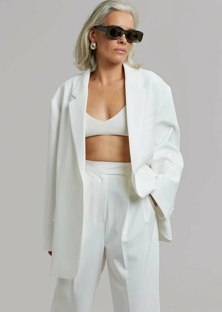 Wholesale π₯° The Frankie Shop CLOTHING Bea Blazer - White π 6 The Frankie Shop CLOTHING Bea Blazer - White