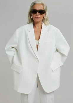 The Frankie Shop CLOTHING Bea Blazer - White