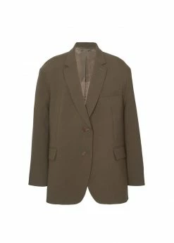 The Frankie Shop Bea Boxy Blazer - Chocolate CLOTHING
