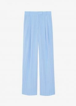 The Frankie Shop CLOTHING Bea Fluid Stripe Suit Pants - Powder Blue
