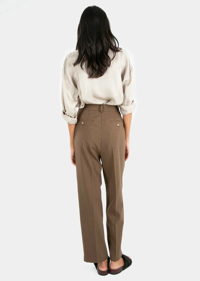 Hot Sale βοΈ The Frankie Shop Bea Pleated Suit Pants - Chocolate π₯° 9 The Frankie Shop Bea Pleated Suit Pants - Chocolate