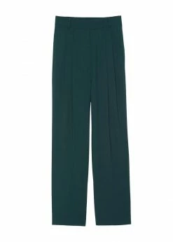 The Frankie Shop CLOTHING Bea Pleated Suit Pants - Forest Green
