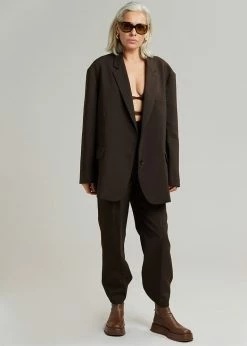 The Frankie Shop CLOTHING Bea Suit Pants - Dark Espresso