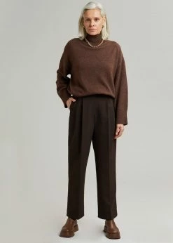 The Frankie Shop CLOTHING Bea Suit Pants - Dark Espresso