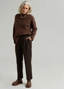 The Frankie Shop CLOTHING Bea Suit Pants - Dark Espresso