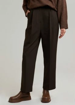 The Frankie Shop CLOTHING Bea Suit Pants - Dark Espresso