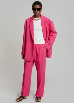 The Frankie Shop Bea Suit Pants - Fuchsia