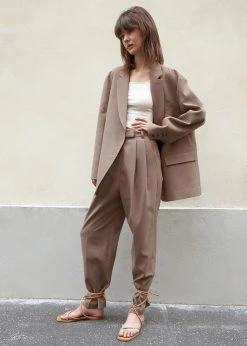 Coupon π The Frankie Shop Bea Suit Pants - Latte CLOTHING π 26 The Frankie Shop Bea Suit Pants - Latte CLOTHING