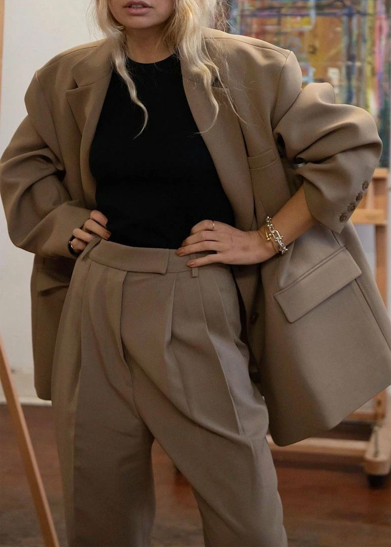 Coupon π The Frankie Shop Bea Suit Pants - Latte CLOTHING π 1 The Frankie Shop Bea Suit Pants - Latte CLOTHING