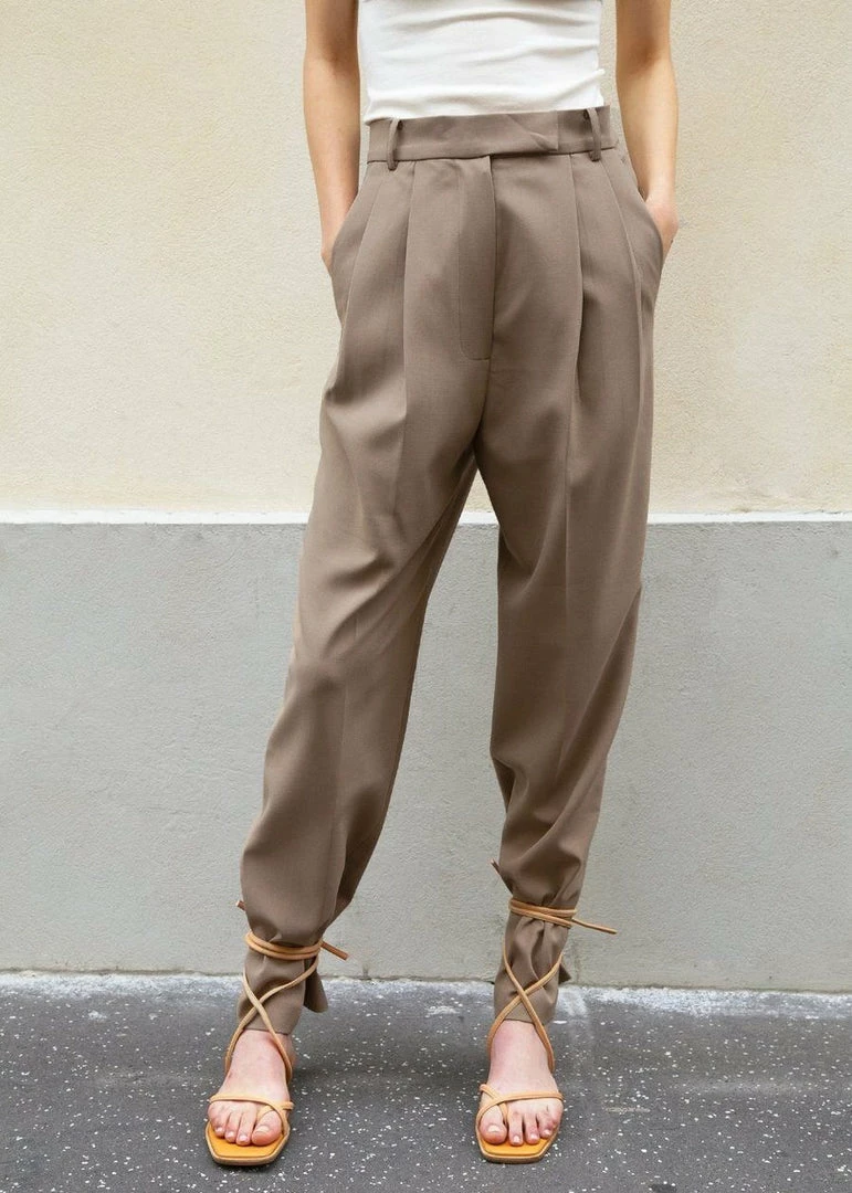Coupon π The Frankie Shop Bea Suit Pants - Latte CLOTHING π 9 The Frankie Shop Bea Suit Pants - Latte CLOTHING