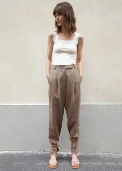 Coupon π The Frankie Shop Bea Suit Pants - Latte CLOTHING π 27 The Frankie Shop Bea Suit Pants - Latte CLOTHING