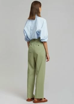 The Frankie Shop Bea Suit Pants - Sage CLOTHING