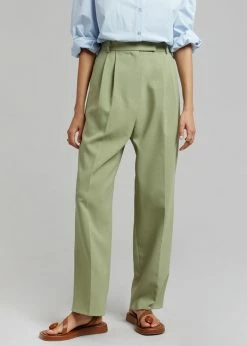 The Frankie Shop Bea Suit Pants - Sage CLOTHING
