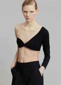 Beaufille Cropped Kuma Blouse - Black CLOTHING