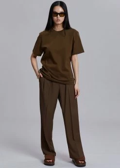 Browns Bellis Pleated Pants - Chocolate