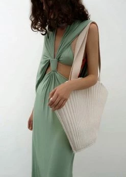 Bevza Cape And Sail Collar Dress - Mint Green CLOTHING