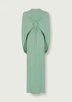 Bevza Cape And Sail Collar Dress - Mint Green CLOTHING