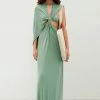 Bevza Cape And Sail Collar Dress - Mint Green CLOTHING