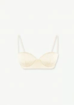 CLOTHING Bevza Seashell Short Bustier Top - Champagne