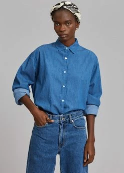 Cheapest π Siento Beya Denim π Shirt - Medium Wash β 20 Siento Beya Denim Shirt - Medium Wash