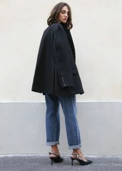 The Frankie Shop Frankie Oversized Boyfriend Blazer - Black CLOTHING