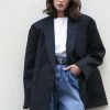 The Frankie Shop Frankie Oversized Boyfriend Blazer - Black CLOTHING