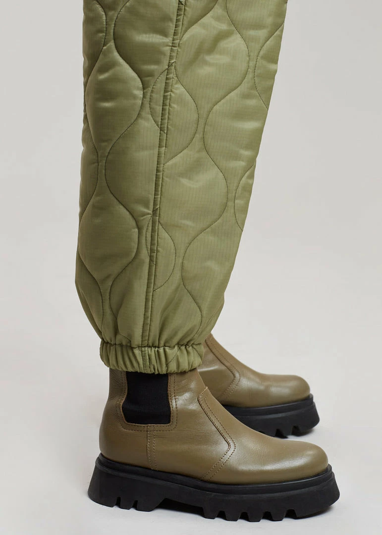 New ✔️ The Frankie Shop Brant Quilted Joggers - Moss Green ✨ 9 The Frankie Shop Brant Quilted Joggers - Moss Green