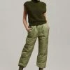 The Frankie Shop Brant Quilted Joggers - Moss Green