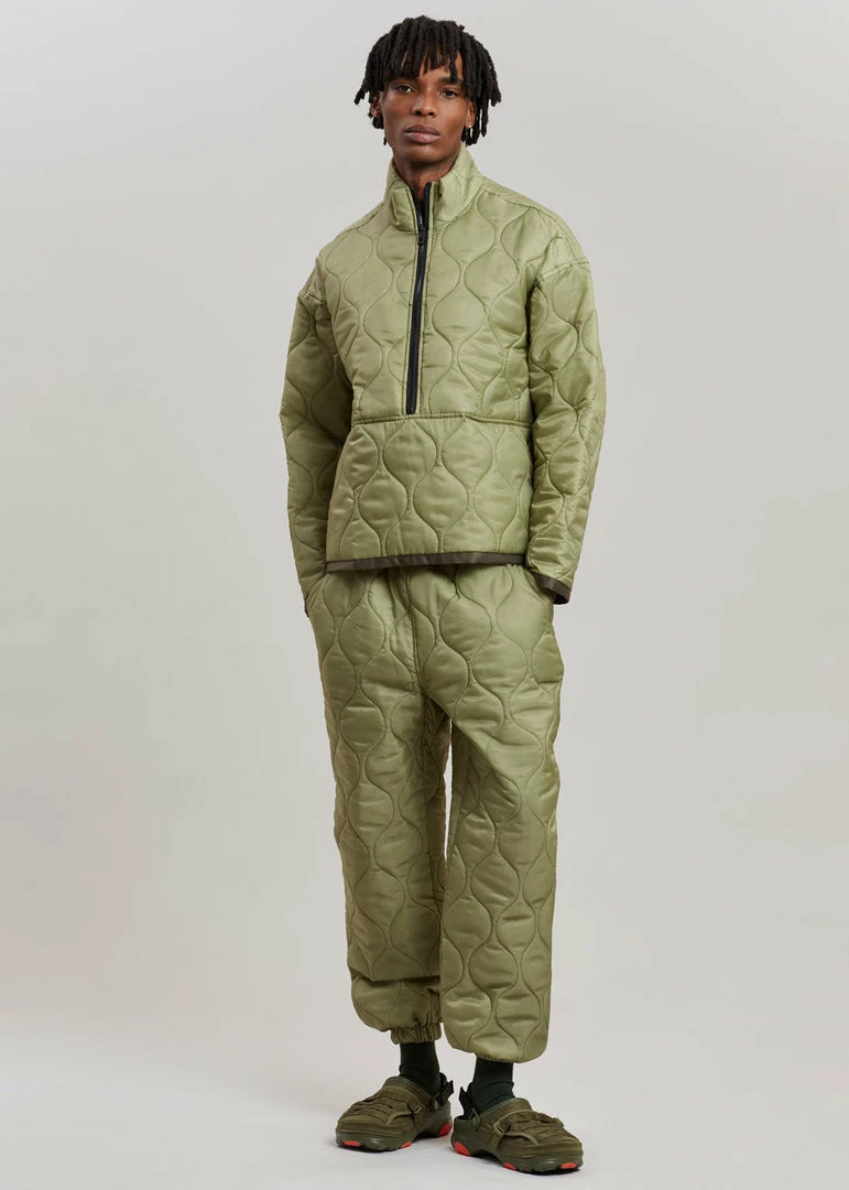 New ✔️ The Frankie Shop Brant Quilted Joggers - Moss Green ✨ 7 The Frankie Shop Brant Quilted Joggers - Moss Green