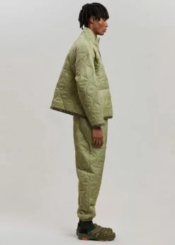 The Frankie Shop CLOTHING Brant Quilted Pullover - Moss Green