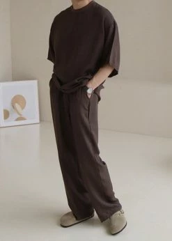 Cheapest ✔️ The Frankie Shop Men Brax Tee - Brown ✔️ 17 The Frankie Shop Men Brax Tee - Brown