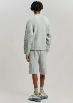The Frankie Shop Men Brody Knit Shorts - Celadon