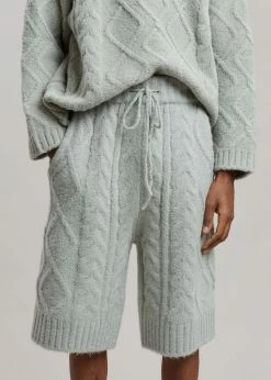 The Frankie Shop Men Brody Knit Shorts - Celadon